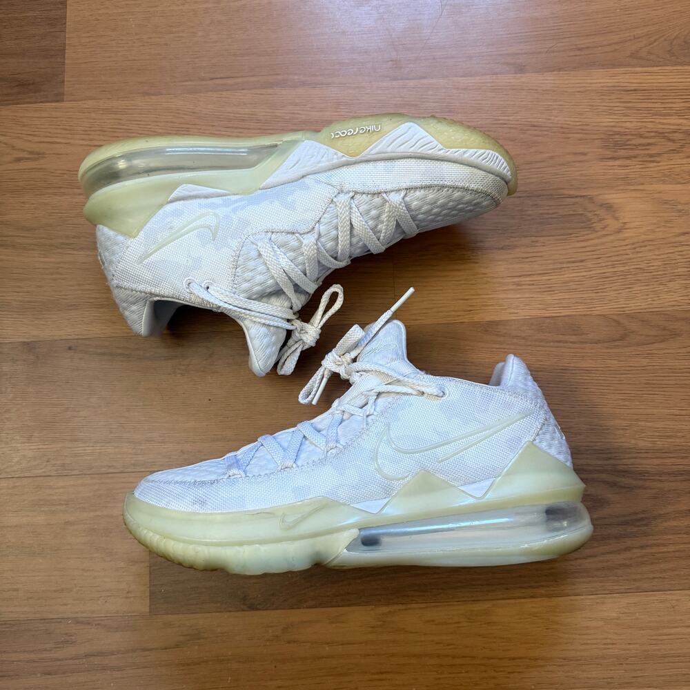 Men's Nike Lebron 17 Low "White Camo" Basketball Sneakers Shoes Sz 8 CD5007-103
